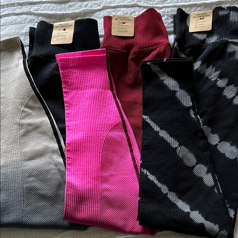 Set of 3 Ribbed Leggings